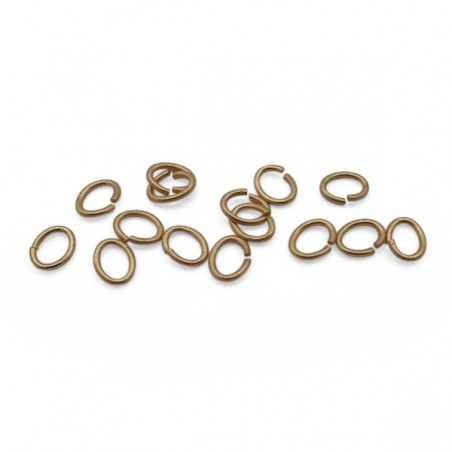 Anellini aperti ovali oro matt 4x6 mm, x 20 pz