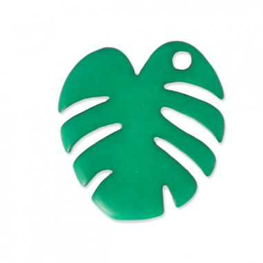 Charm Tropical Foglia di Filodendro verde scuro...