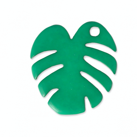 Charm Tropical Foglia di Filodendro verde scuro mm.20 Verde x1