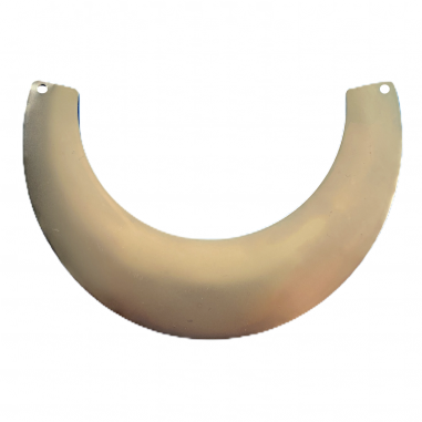 Collare mezzaluna rigido oro satinato 100x65mm.
