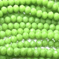 Filo di sfera cristallo rotonda schiacciata verde chiaro...