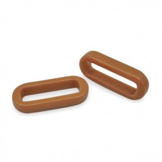 Charm in resina caramello colore pieno rettangolare con...