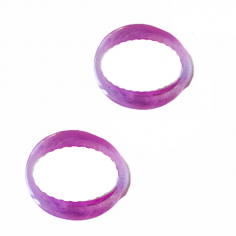 Coppia Charms in resina ovali chiusi color  lilla...