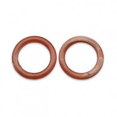 Coppia Charms in resina anelli chiusi color...