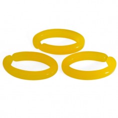 Coppia Charms connettore catena in resina color  giallo...