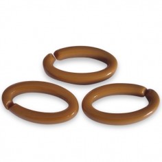 Coppia Charms connettore catena in resina color caramello...