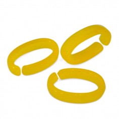 Coppia Charms connettore catena in resina color giallo...