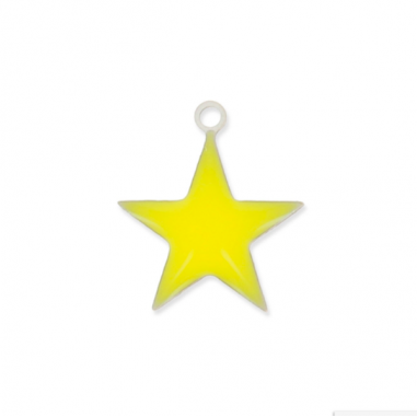 Charm stella con rifinitura argentata smaltata...