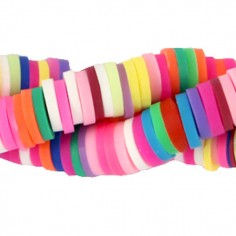 Filo di perline Katsuki da 6 mm arcobaleno rosa