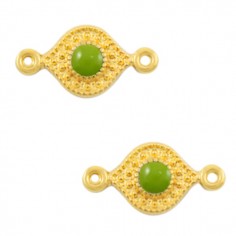 Piccolo charm distanziatore dorato romboidale con...