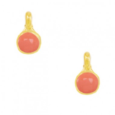 Piccolo charm pendente dorato con smaltatura...