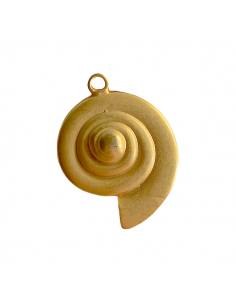 Charm dorato satinato conchiglia 60x46 mm, x 1