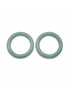 Coppia Charms in resina anelli chiusi color verde acqua...
