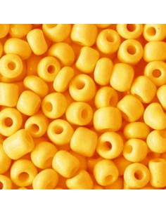 Confezione di Perline di vetro rocailles color giallo...