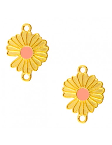 Charm distanziatore dorato margherita con...