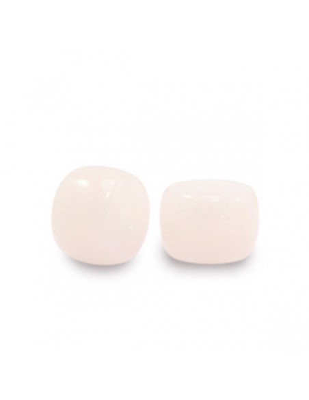 Confezione di 20 perline rondella rosa chiarissimo in vetro 6x4 mm, foro circa 1,4mm