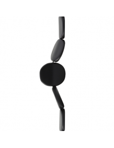 Perla piatta irregolare color nero satinato 27 mm, x 1