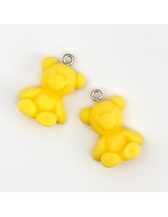 Charm in resina giallo smerigliato Orsetto Caramelloso...