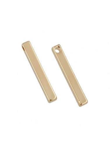 Charm bastoncino in ottone dorato 15 mm, x 1