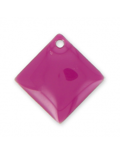Charm smaltato rombo lilla 16x16mm, x 1
