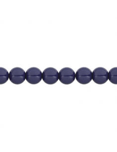Perla tonda in resina blu scuro 16 mm con foro 2,9 mm, x 1