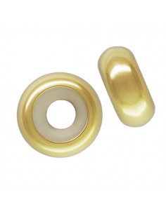 Chiusura stopper in acciaio dorata con silicone 10x4,5mm,...