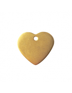 Charm dorato satinato siluette cuore 23x21 mm