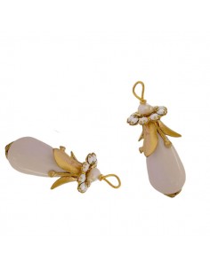 Lungo Charm pendente realizzato a mano con perle in...