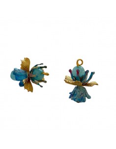 Charm pendente realizzato a mano con pietre dure,...