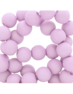 Confezione da 60 perline in acrilico opaco color rosa...