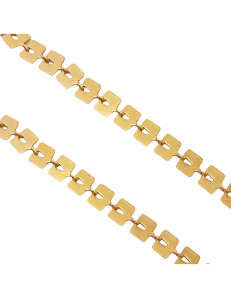 Catena dorata composta di piccoli rettangoli 7x4mm, x 20 cm