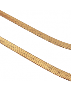 Catena dorata lucida serpente 6 mm, x 20 cm