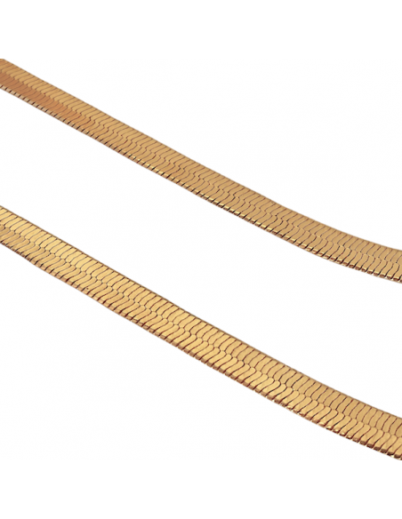 Catena dorata lucida serpente 6 mm, x 20 cm