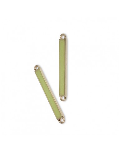 Charm connettore dorato con smaltatura su un...