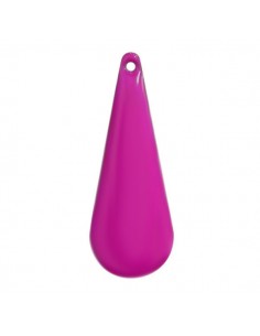 Charm lunga goccia smaltata su entrambi i lati fuxia...