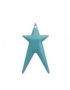 Charm grande stella allungata smaltata su entrambi i lati...
