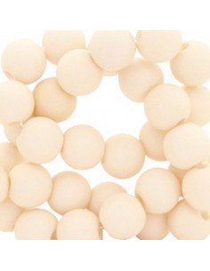 Confezione da 60 perline opache in acrilico bianco avorio...