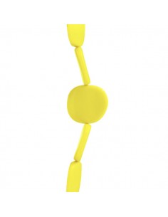 Perla piatta irregolare color giallo 27 mm, x 1