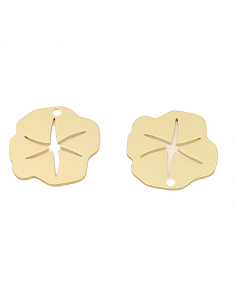 Charm medaglietta dalla forma irregolare con traforo a...