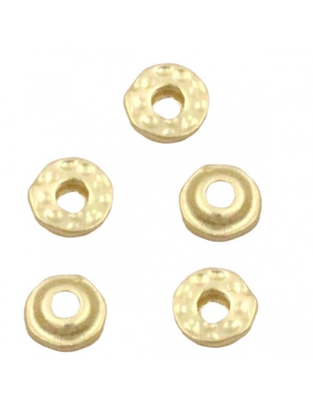 Perlina disco dorata  matt 4 mm, x 4