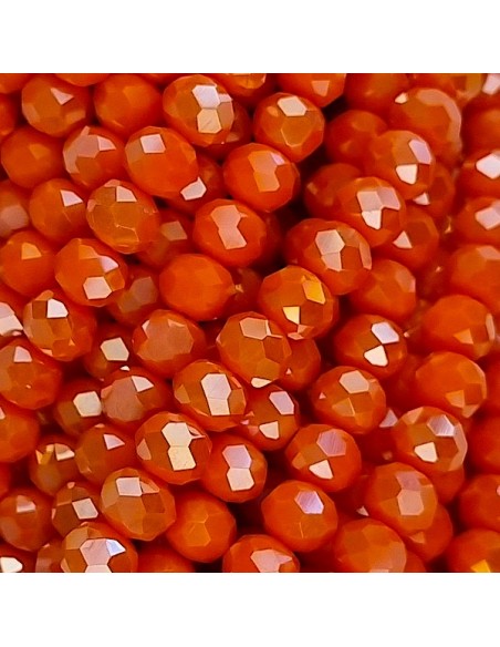 Filo di sfera cristallo rotonda schiacciata Spritz AB 6x4mm, circa 90 pezzi