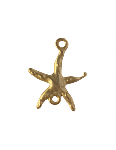 Charm connettore stella marina dorata matt...