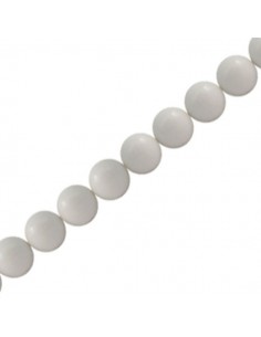 Perla tonda in resina color bianco latte 12 mm, x 1