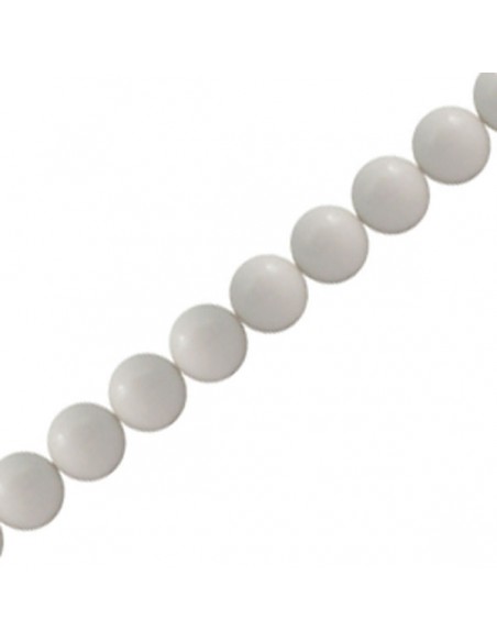 Perla tonda in resina color bianco latte 12 mm, x 1
