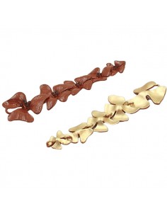 Lungo Charm connettore dorato smaltato ruggine con 5...
