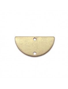 Charm connettore dorato  mezzaluna 11x22mm, x 1 x 1