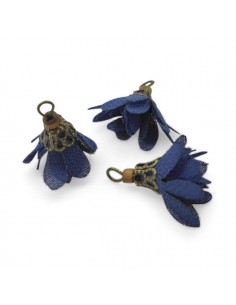 Nappina in stoffa blu scuro con rifinitura oro antico17...