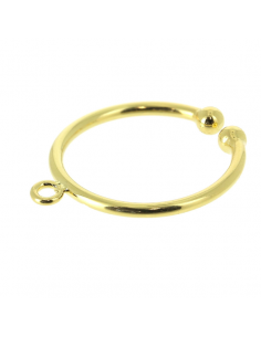 Base per anello aggiustabile dorato con anellino x 1