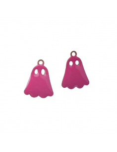 Coppia di charms fantasmino smaltato su entrambi i lati...
