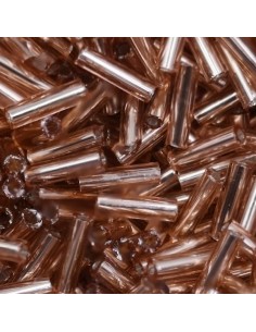 Rocailles tubolare 6mm color rosa antico x 5 gr.